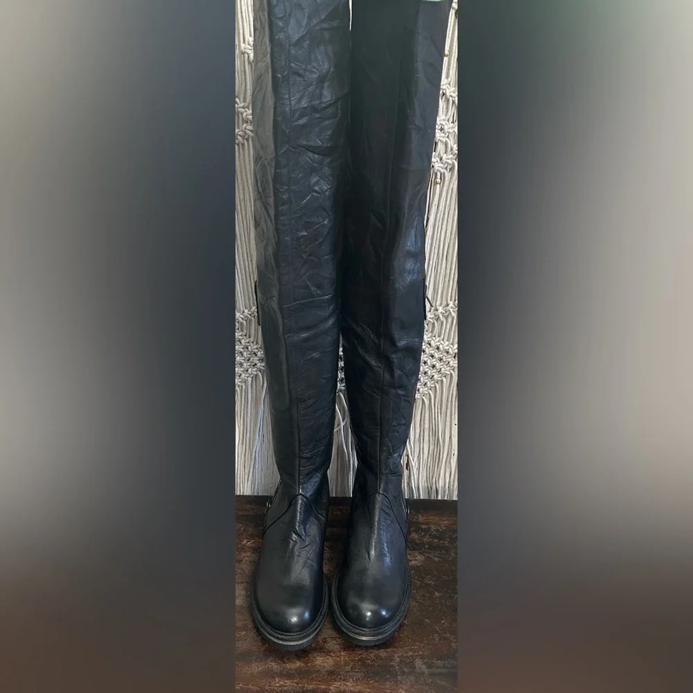 ♠️Free‎ People Black Braxton Tall Boots-NWOT- DEADSTOCK♠️